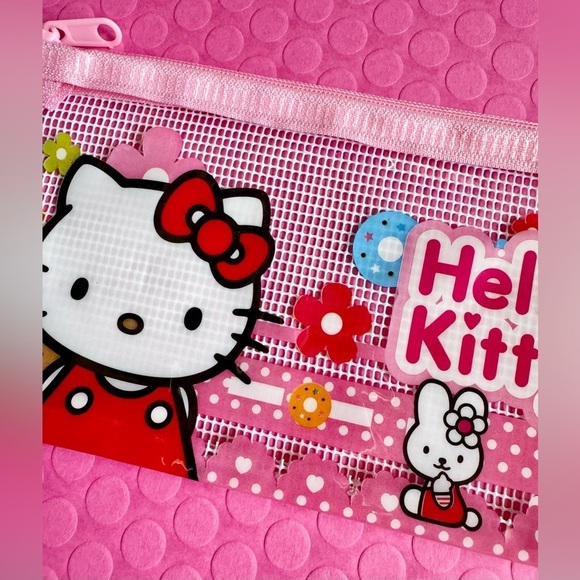 New Sanrio Pochacco & Hello Kitty Zip Pouch, Pen, Note Pads Stationery Set of 4 - Picture 3 of 9